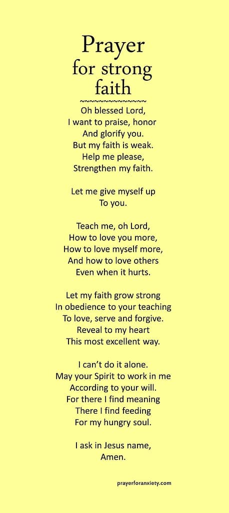 Prayer To Increase Faith