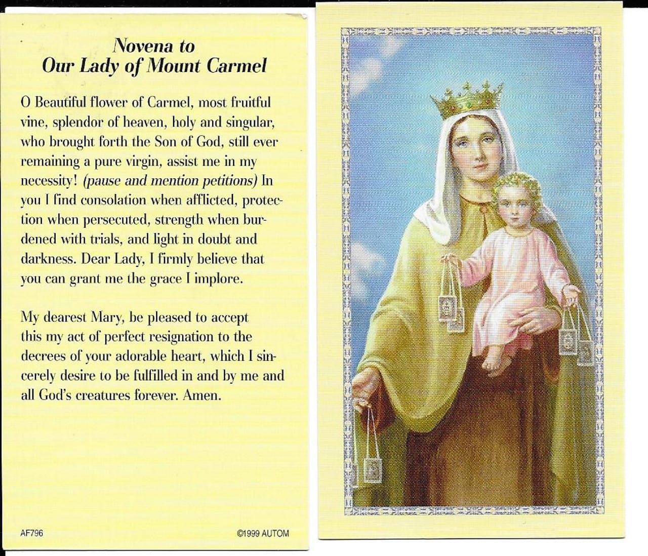 Prayer To Our Lady Of Mt Carmel